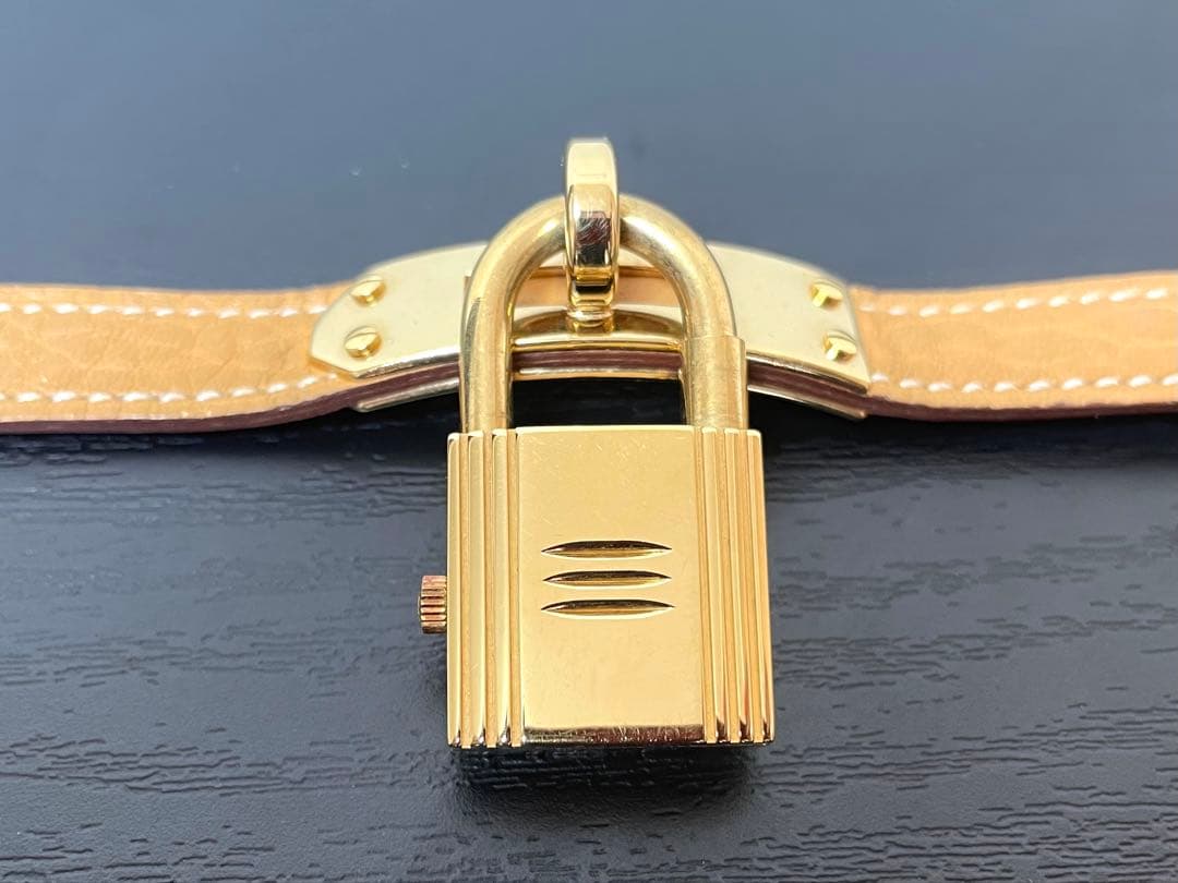 あ*♡様 HERMES ケリーウォッチ ゴールド×ライトブラウン 腕時計 現状お