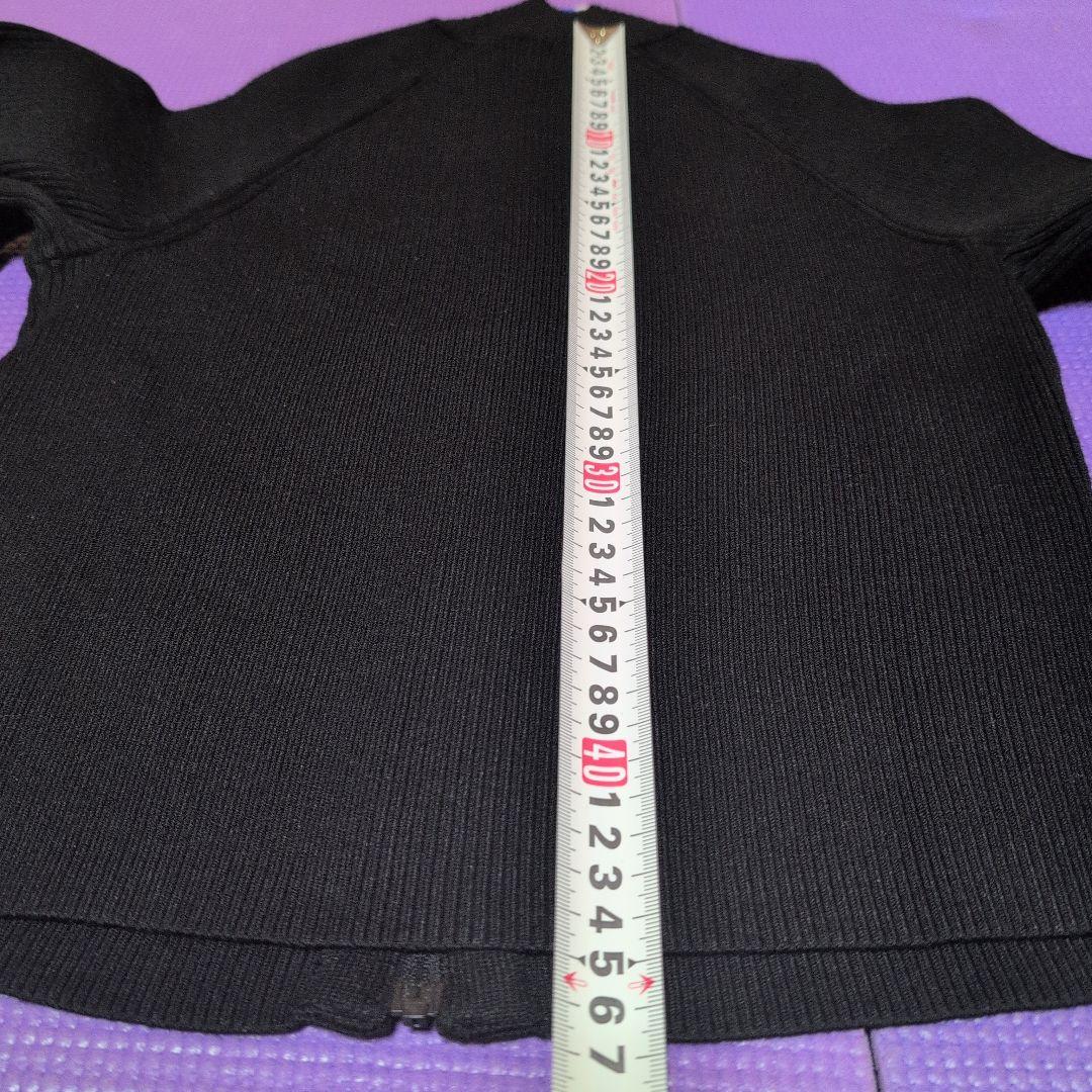 新品未使用！adidas ブラック ジップアップ　 ニットジャケ　 L