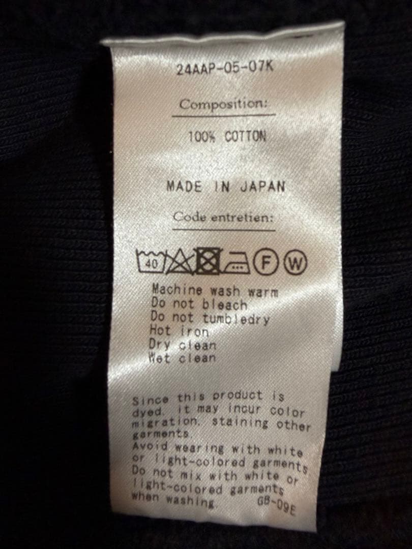 トップス A.PRESSE \"Vintage Half Zip Sweat Hoodie\"