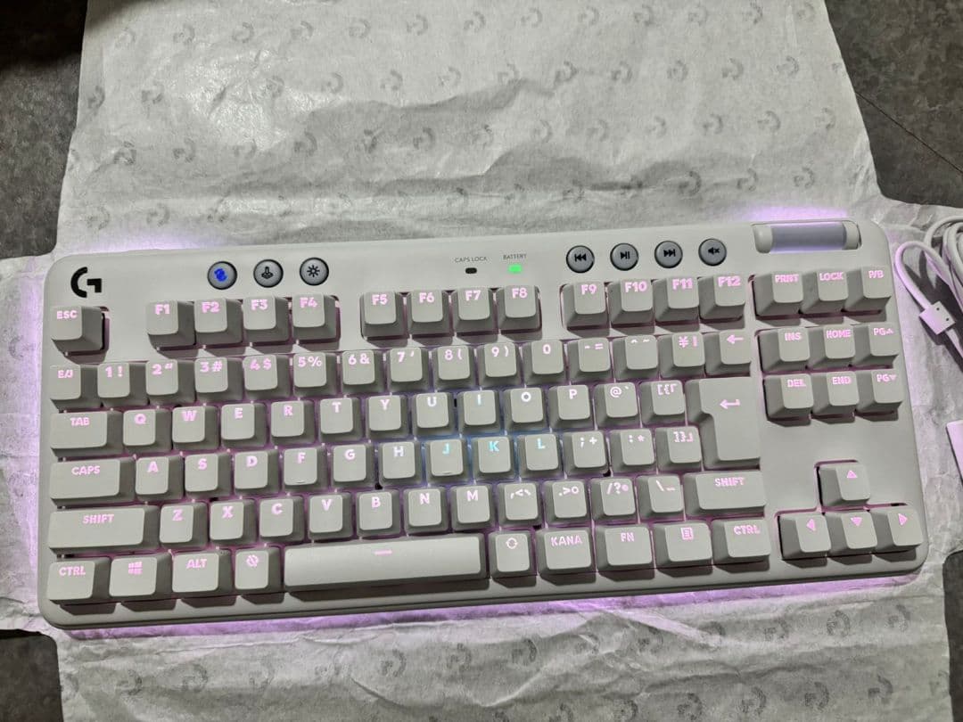 Ｇ715　ホワイト 日本語配列 無線キーボード ロジクール　オーロラシリーズ