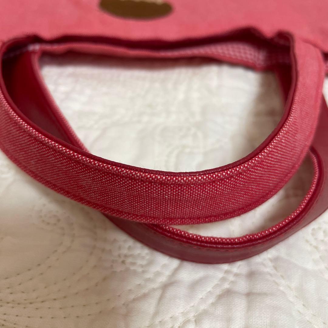 美品　familiar　デニムバッグ　うさぎと女の子のブック入れ