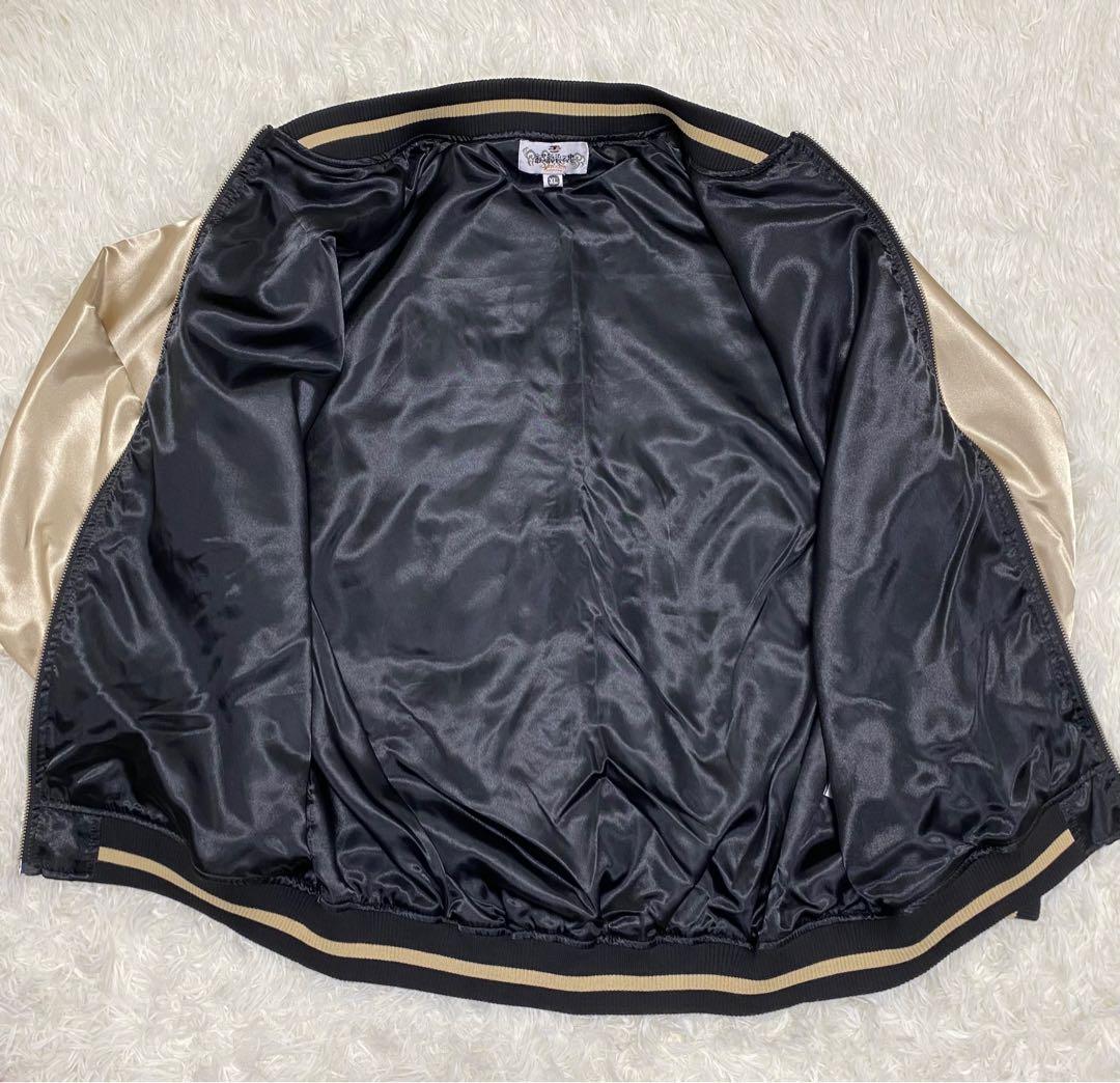 【未使用級／タグ付き】絡繰魂 スカジャン 風神雷神 総刺繍 sukajan XL