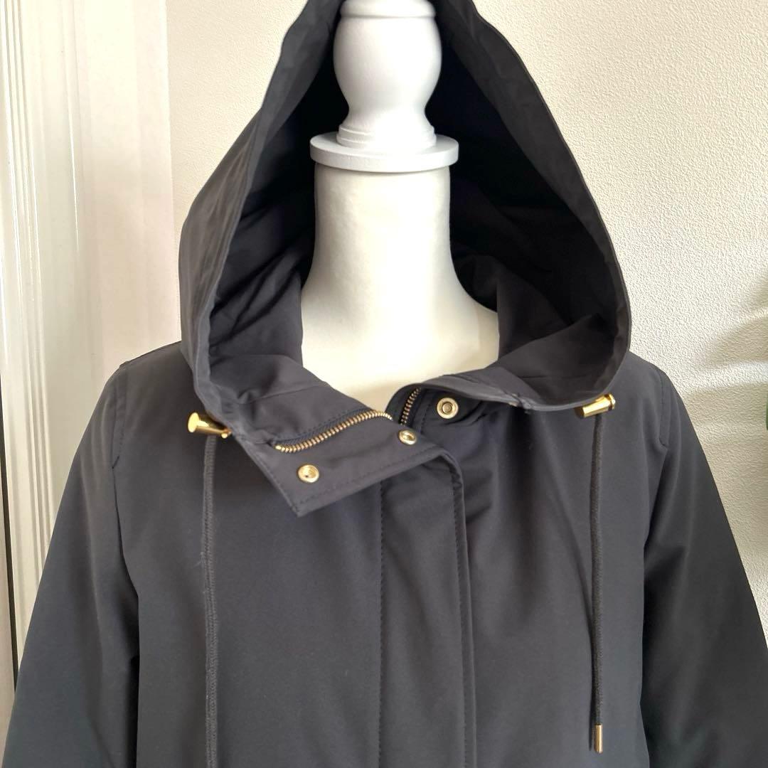 美品！【23区】撥水加工 ミリタリー フーデット ダウンコート M グレー