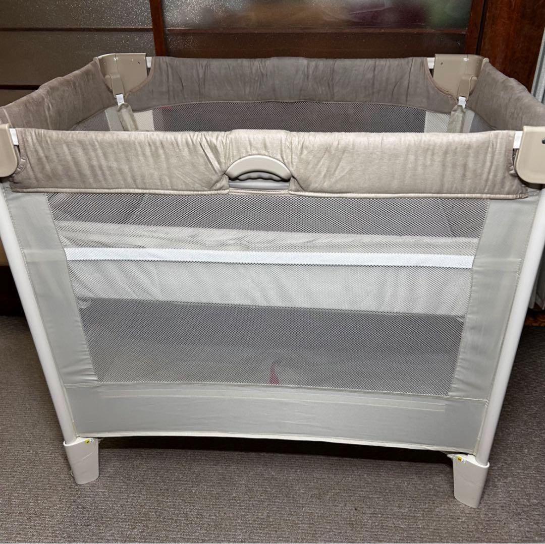 【極美品】Aprica ココネル エアープラス AB ホワイトグレー　収納袋付