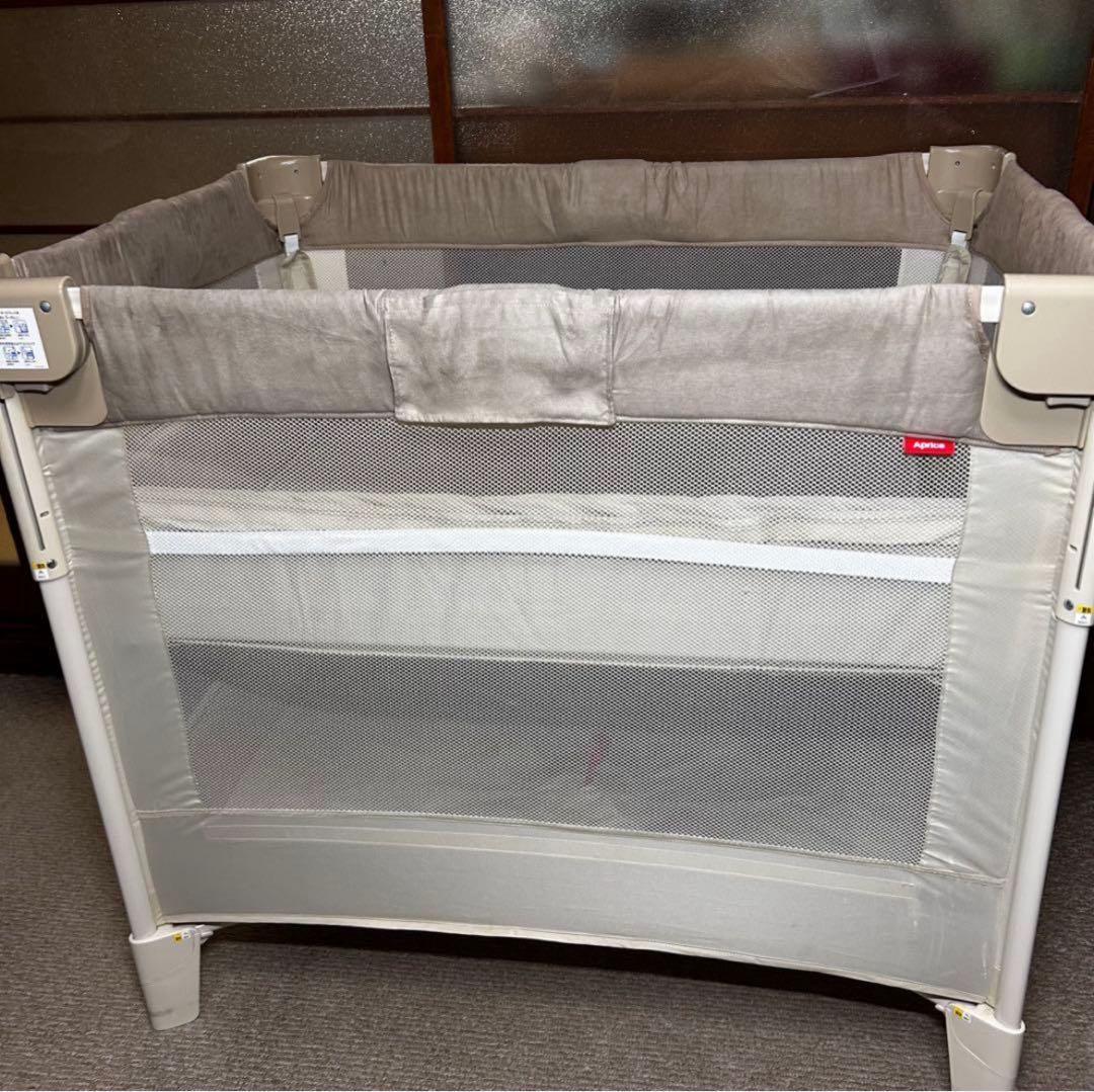 【極美品】Aprica ココネル エアープラス AB ホワイトグレー　収納袋付