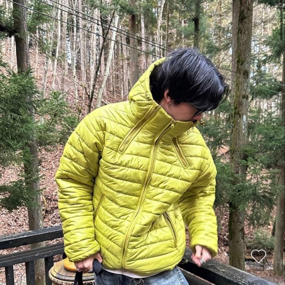 中綿ジャケット　ライムグリーン nugu