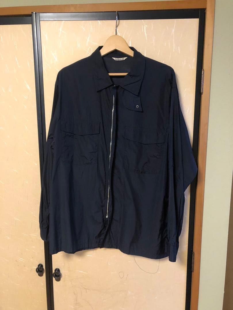 ジャケット・アウター auralee LIGHT NYLON ZIP SHIRT