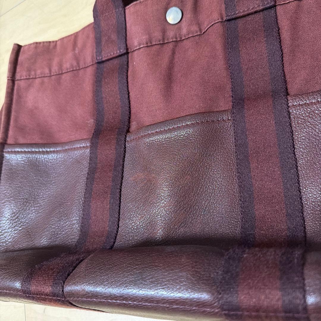 エルメス フールトゥ トートバッグ キャンバス レザー