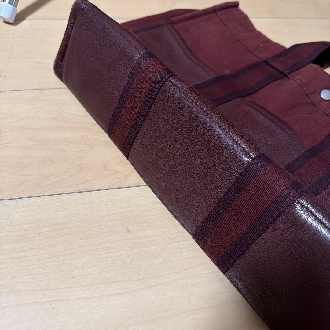 エルメス フールトゥ トートバッグ キャンバス レザー