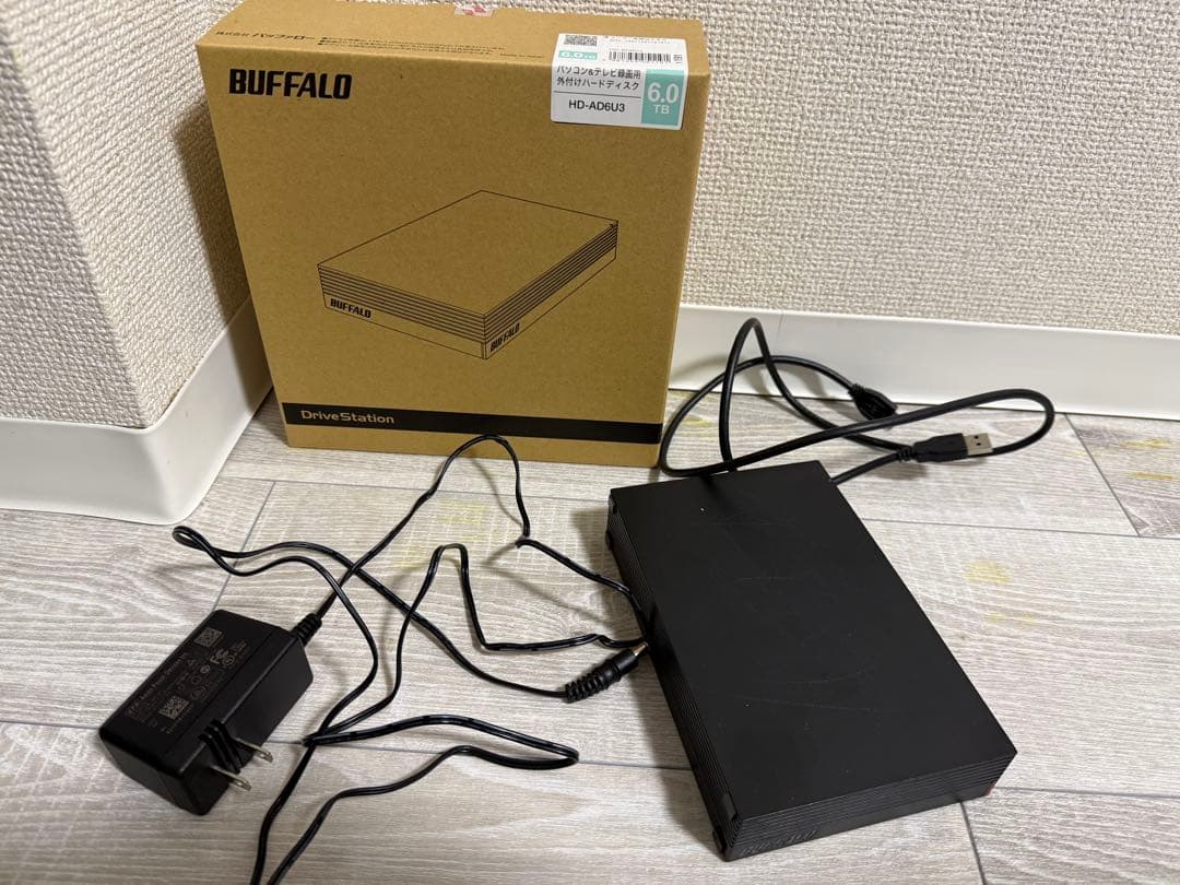 BUFFALO 外付けHDD 6TB テレビ録画対応 HD-AD6U3