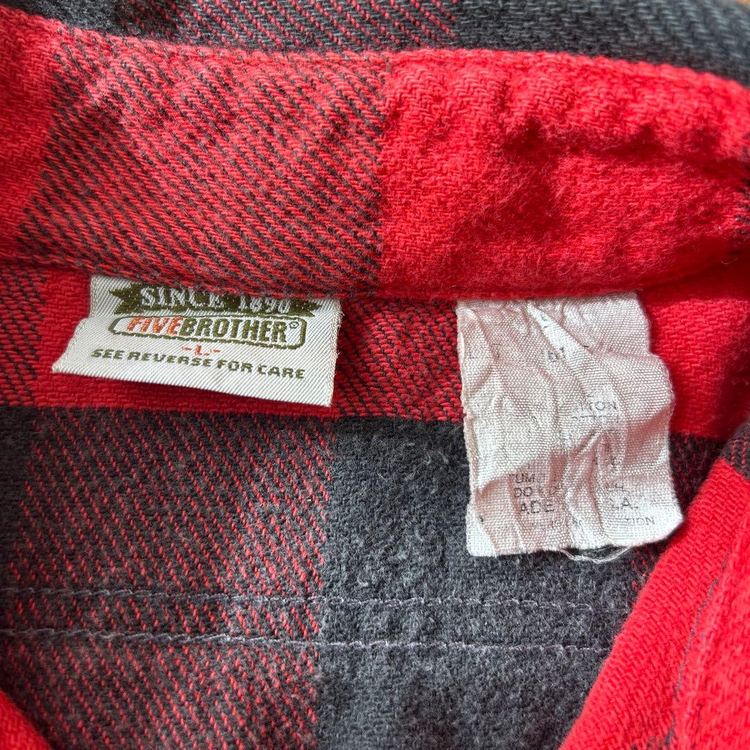 ファイブブラザー　90s ネルシャツ　USA製