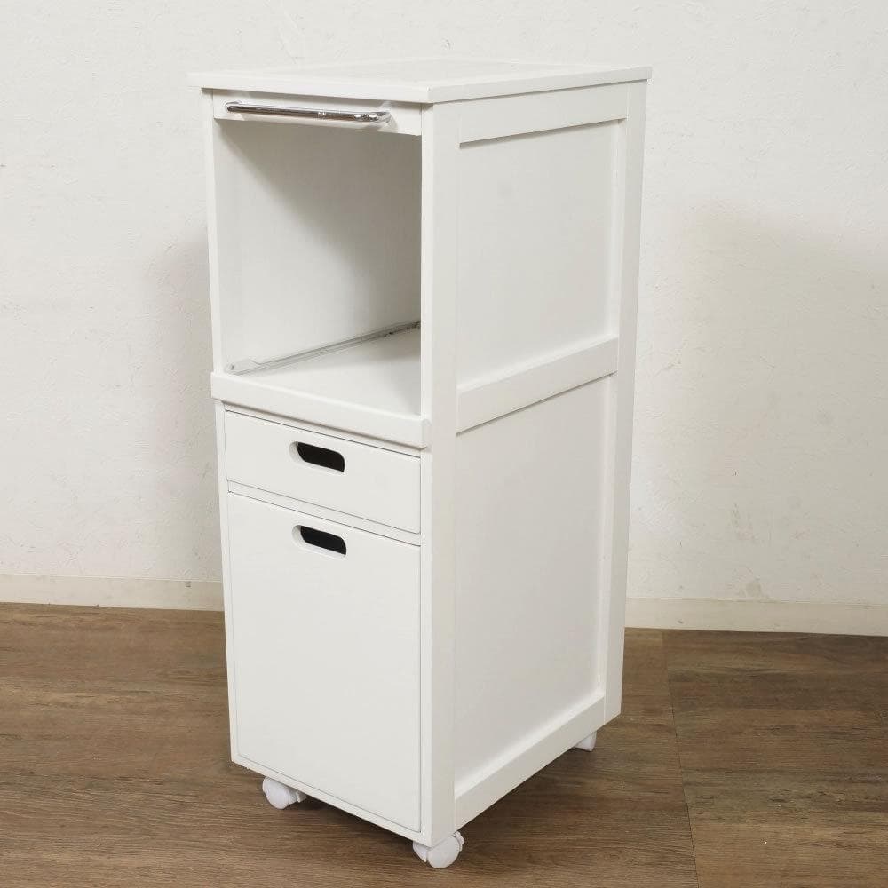 【新品・未使用】　炊飯器ラック　キッチンワゴン　スライドレール　天板タイル