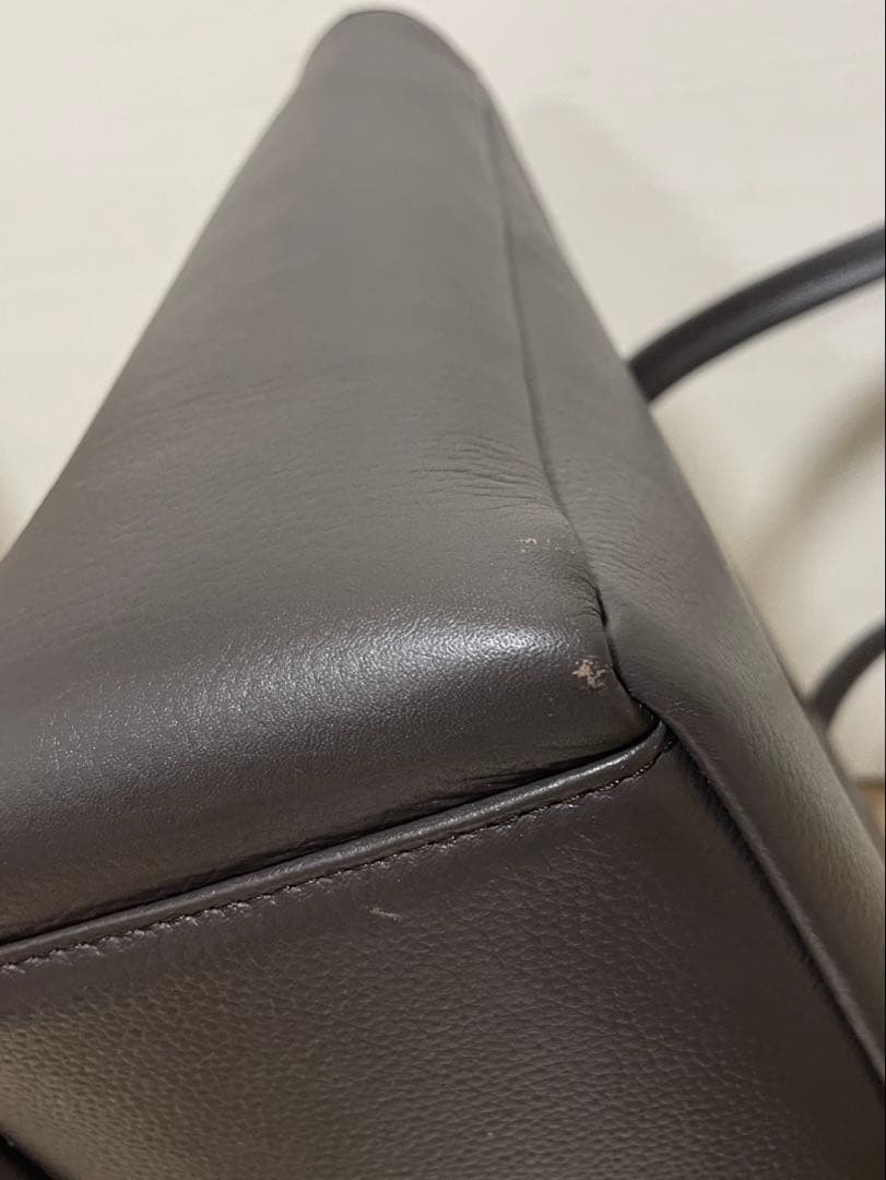 SHIPS スマートレザートートバッグ ブラウン