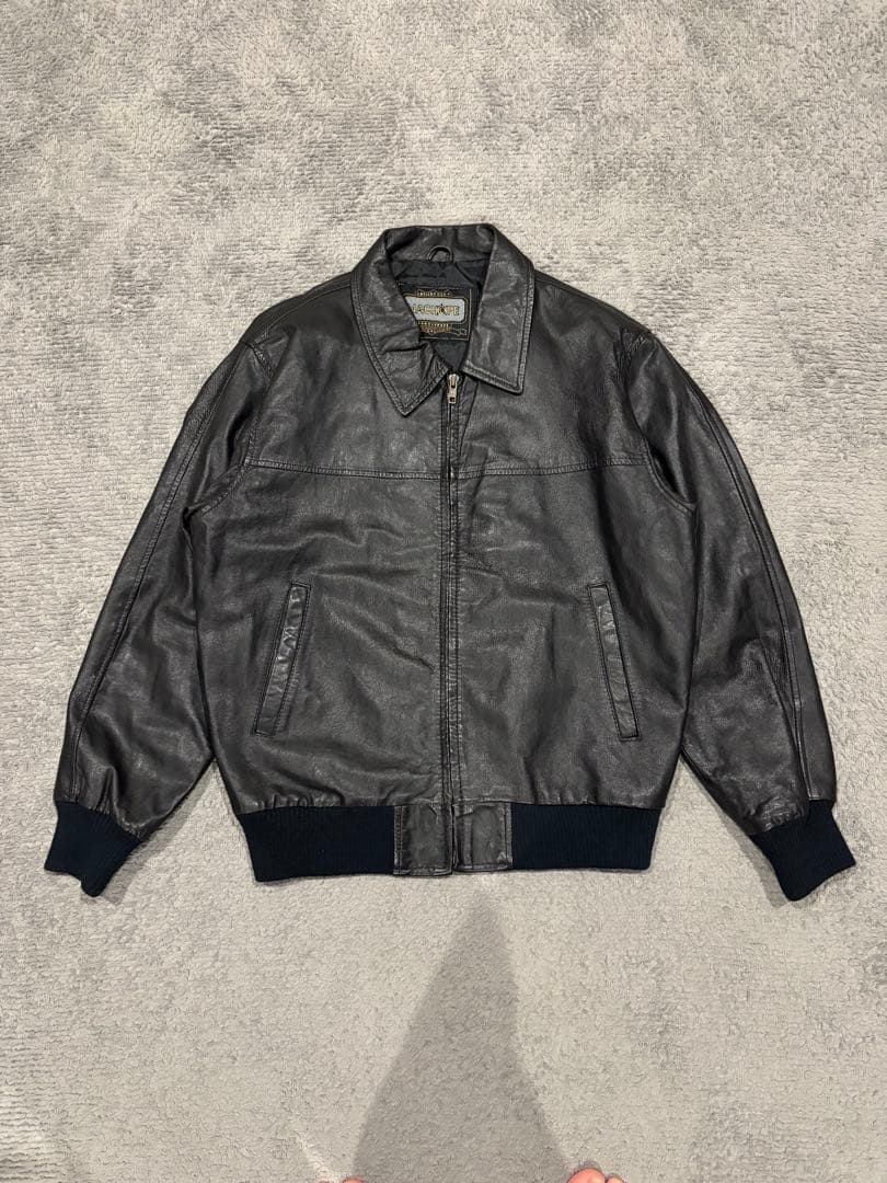 90's unknown 短丈レザージャケット　City boy