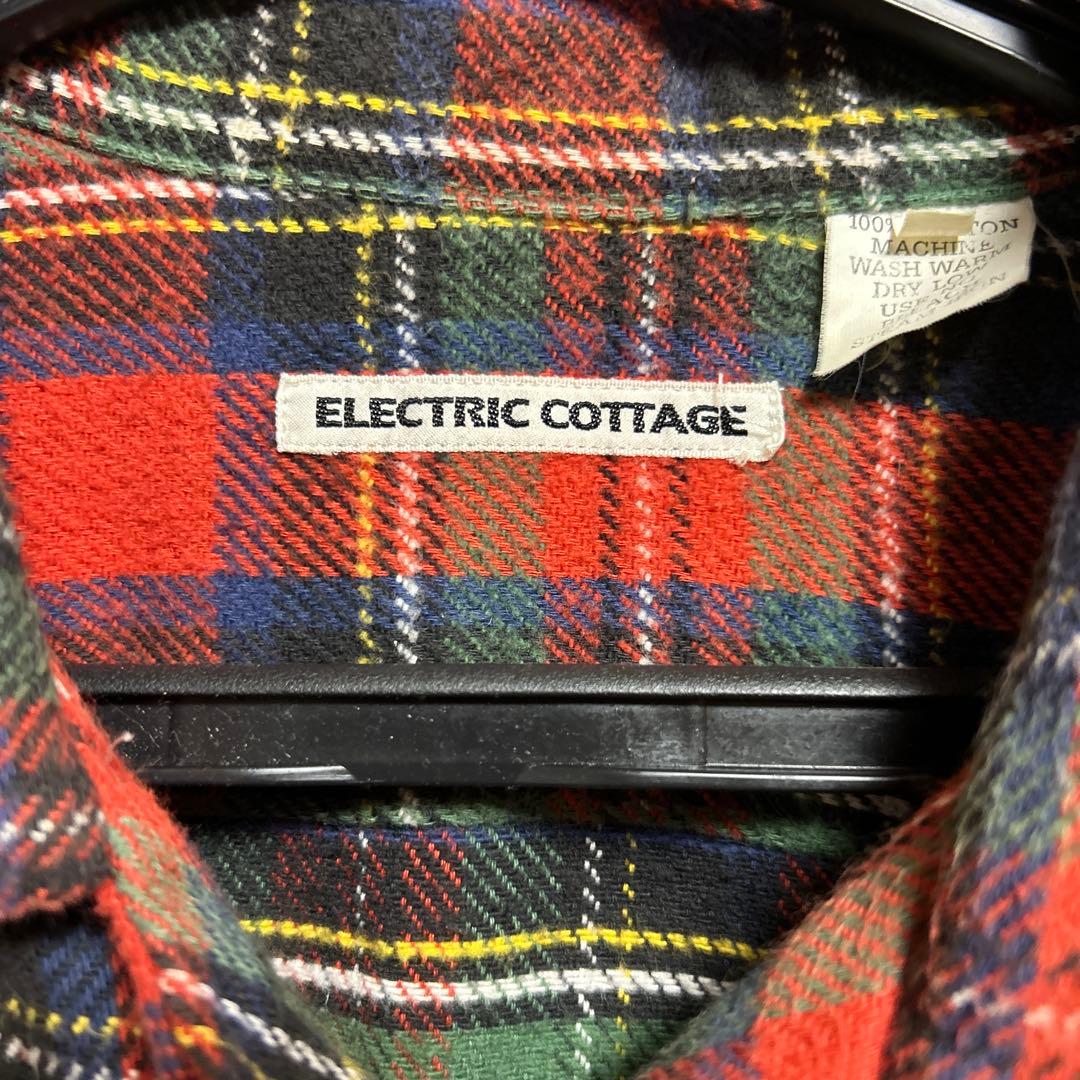 ELECTRIC COTTAGE ネルシャツ 長袖 チェック柄