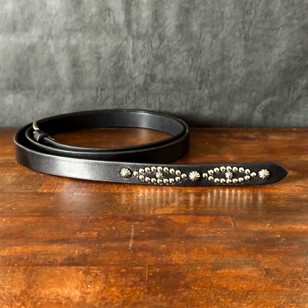 スタッズナローベルトアンブレラバタフライシルバー18mm