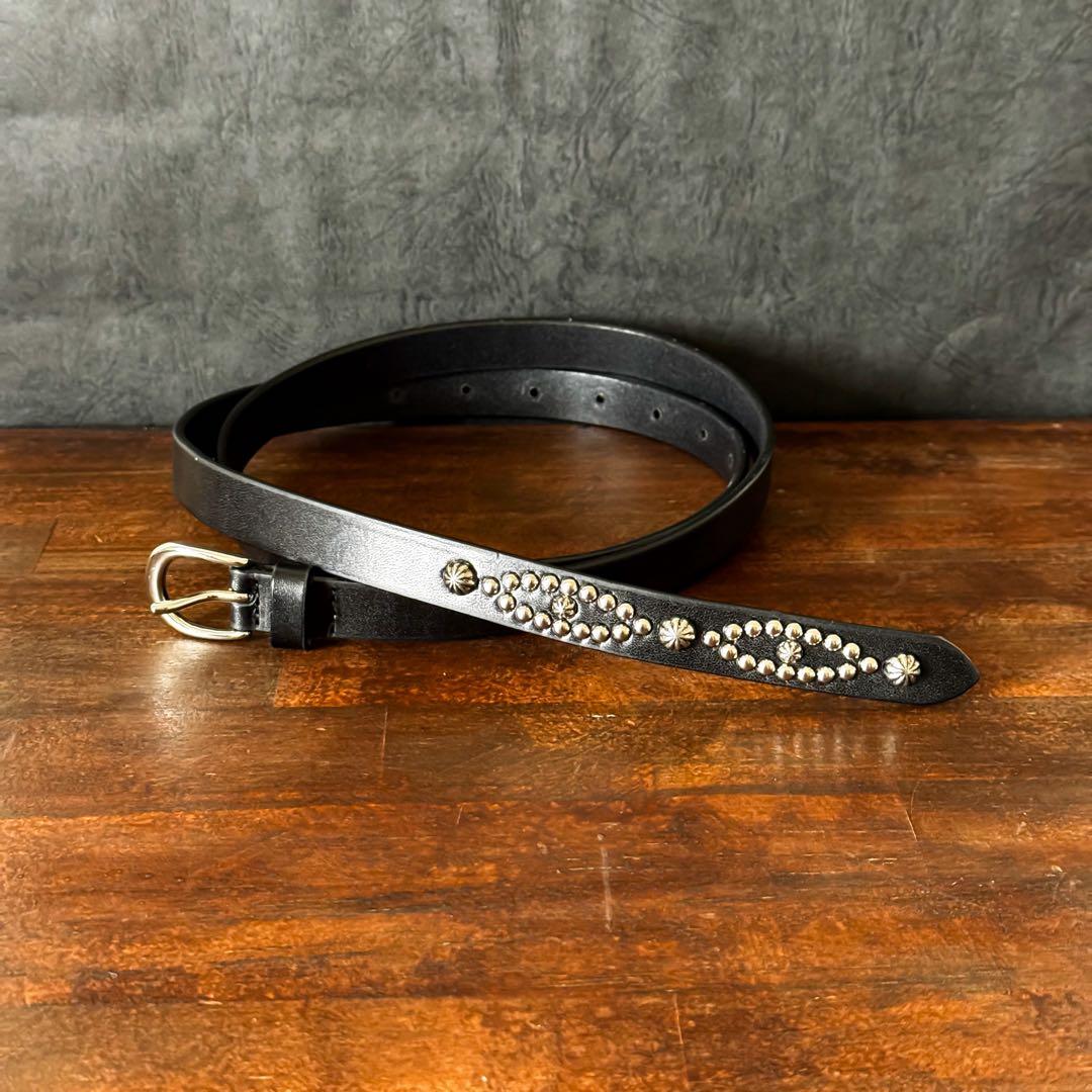 スタッズナローベルトアンブレラバタフライシルバー18mm