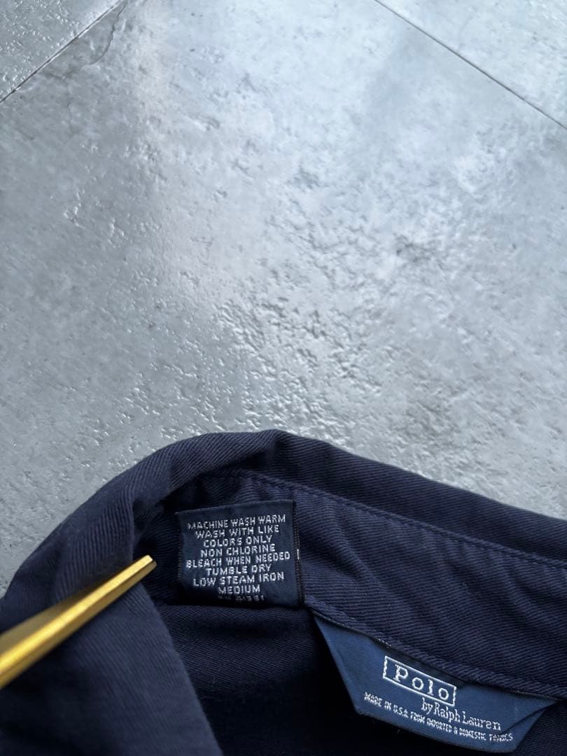 90s USA製　ポロバイラルフローレン　スイングトップ　ネイビー　Sサイズ