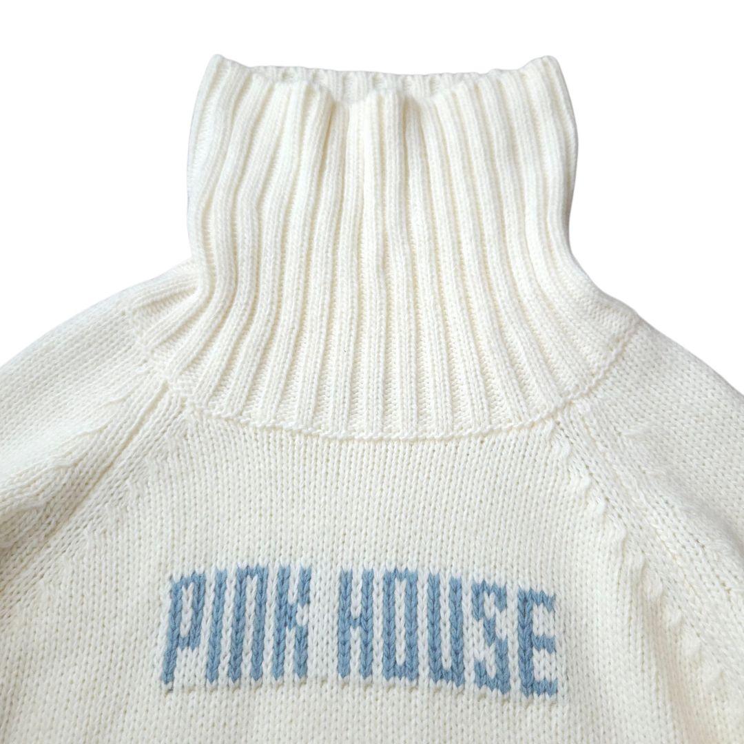 ピンクハウス ロゴ タートルネックセーター M~Lサイズ相当 極美品
