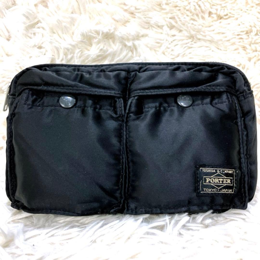 ✨美品 ポーター タンカー ウエストバッグ ボディバッグ ブラック 日本製 黒S