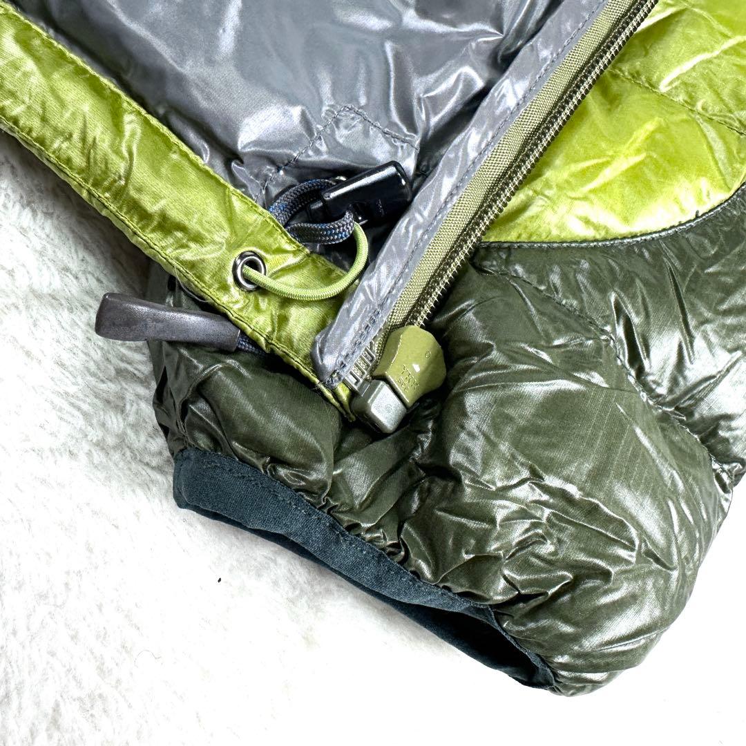 モンベル U.L.ダウンガイドパーカ メンズ Lサイズ グリーン ドローコード有