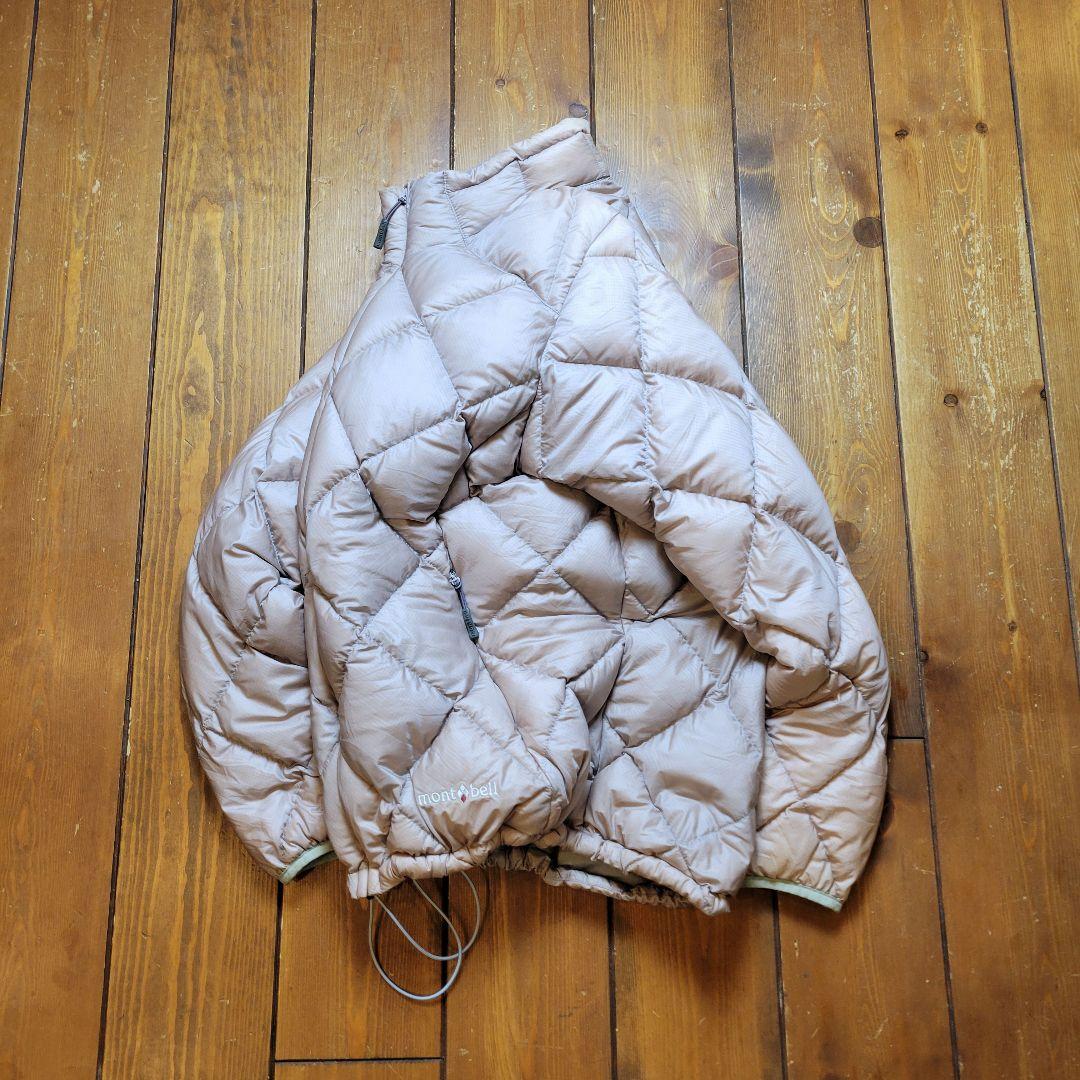 モンベル スペリオ ダウンジャケット ダイヤキルト ドローコード 短丈 M