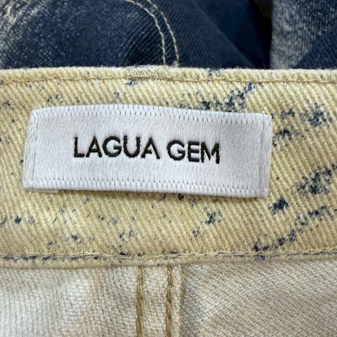 美品【ラグアジェム】WASH PRINT FLARE デニム