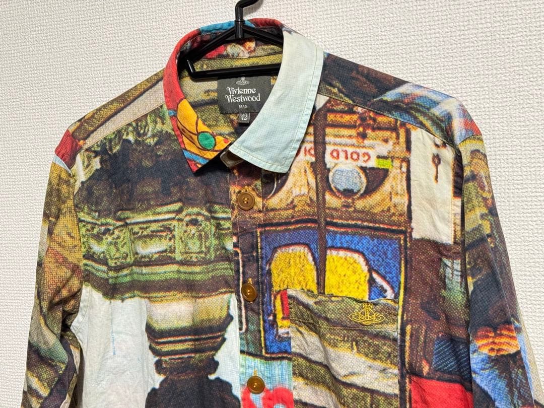 【Vivienne Westwood】ピカデリー サーカス プリント シャツ