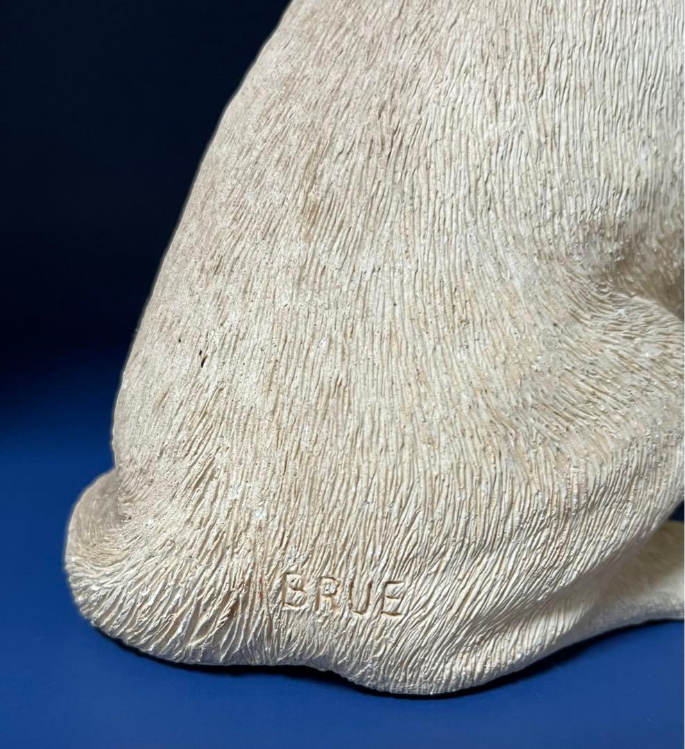 犬の親子　陶器置物/彫像　ラブラドール親子　アメリカ製　　サンドラ・ブルー