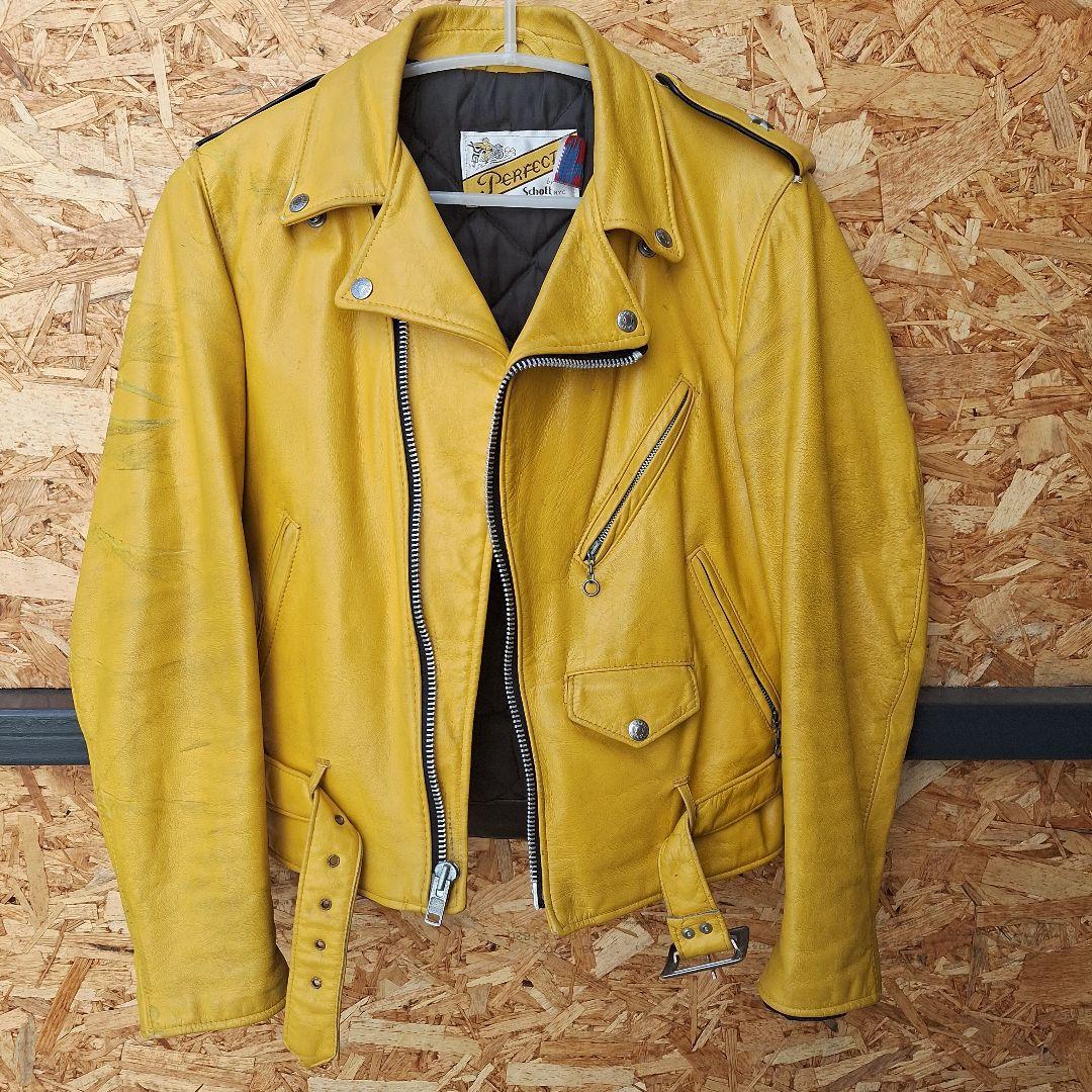 K*）様 激レア　SCHOTT 818Mustard　SIZE 34 バイカータ