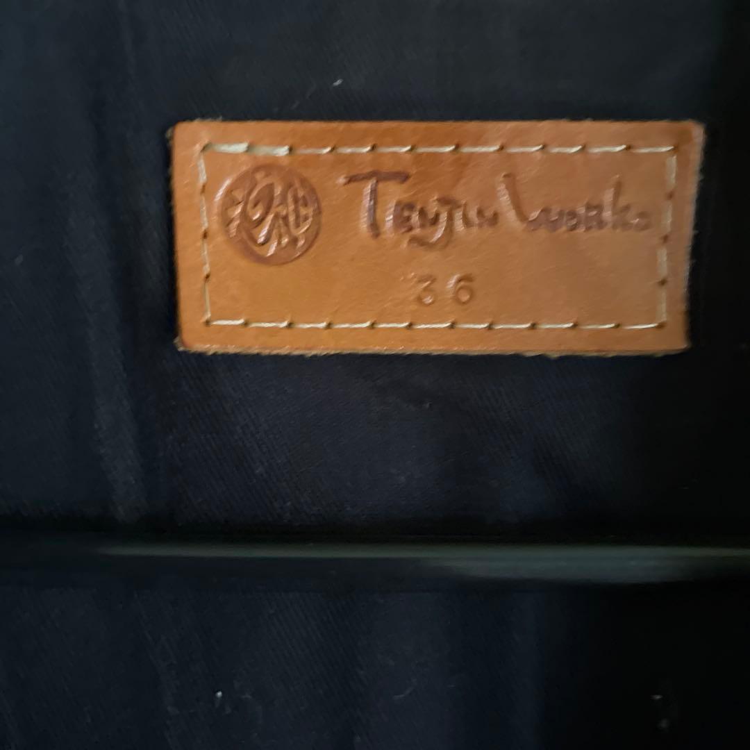 天神ワークス　レザーベスト サイズ36