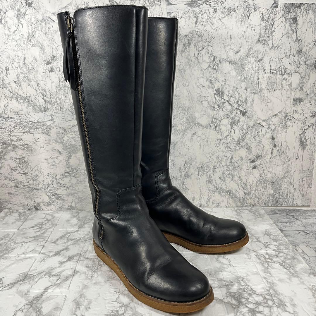 【美品】 COLE HAAN ロングブーツ GRAND.ØS 7Bサイズ 防水