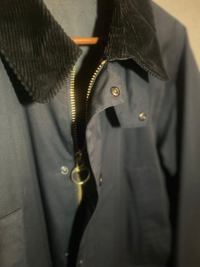 3ワラント★バブアー ビデイル 2レイヤー 防水透湿 ノンワックス 紺 42