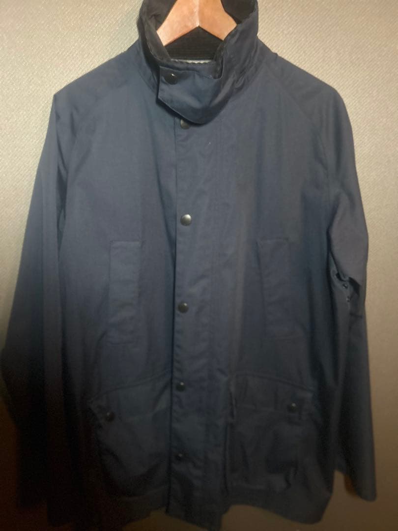 3ワラント★バブアー ビデイル 2レイヤー 防水透湿 ノンワックス 紺 42