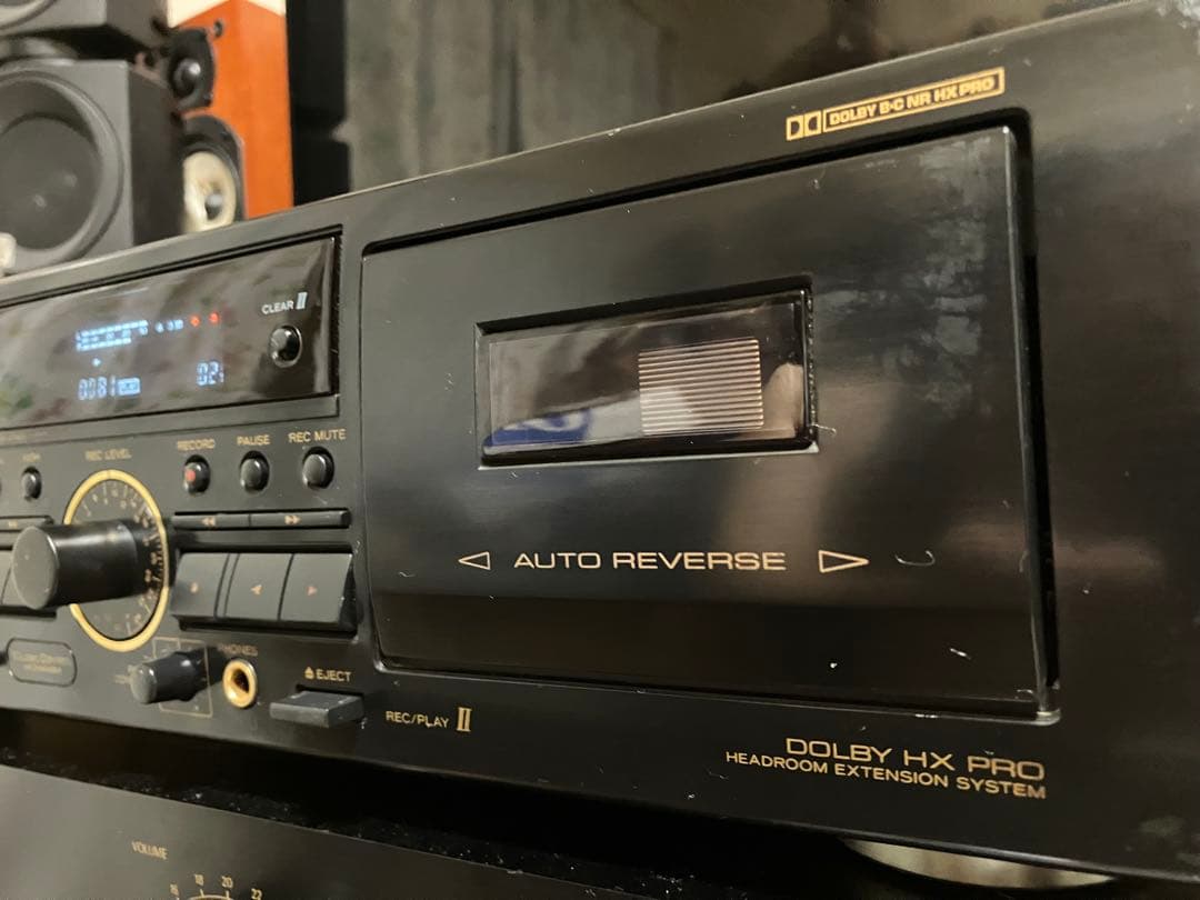 【動作品】TEAC W-790R ダブルカセットデッキ／カセットテープ付き