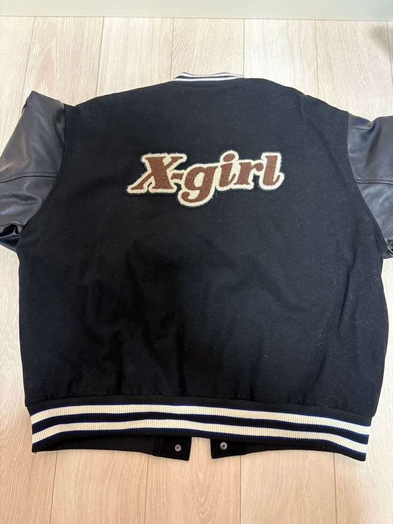 X-girl スタジャン レザージャケット ブラック