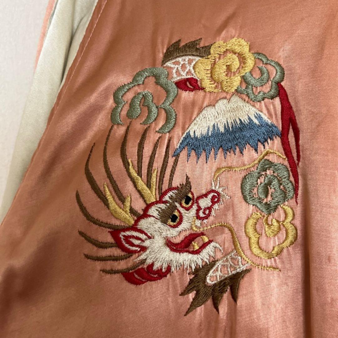 フラットヘッド　スカジャン　刺繍　リバーシブル　ワンポイント　かっこいい