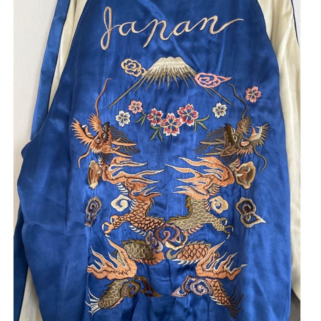 フラットヘッド　スカジャン　刺繍　リバーシブル　ワンポイント　かっこいい