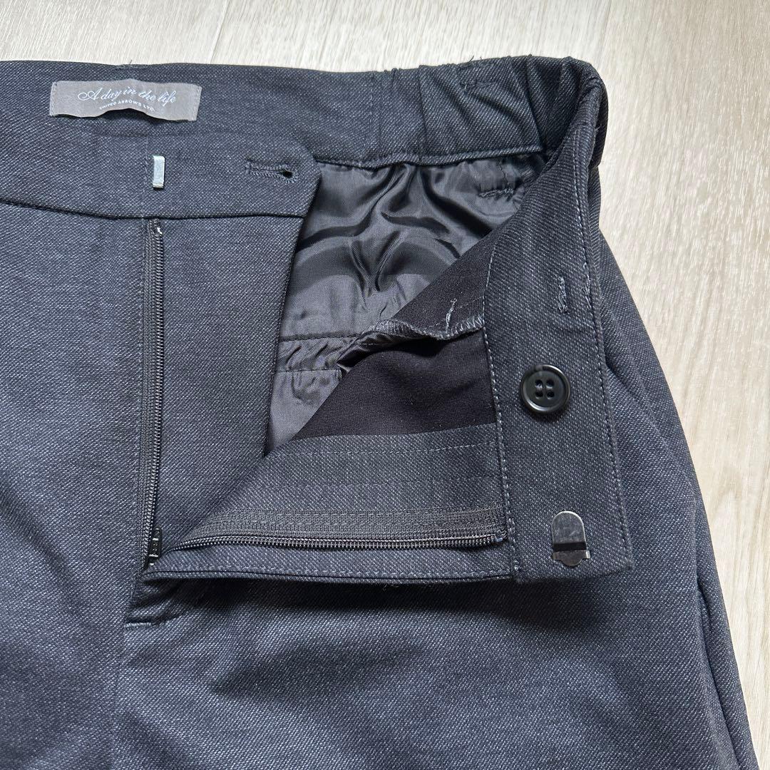 未使用 ユナイテッドアローズ ノーカラー セットアップ ネイビー 38