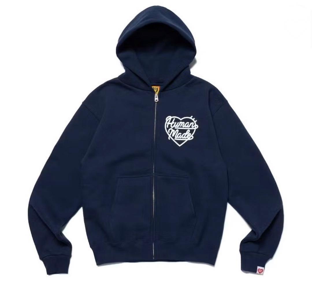 トップス HUMAN MADE HEART ZIP-UP SWEAT HOODIE M