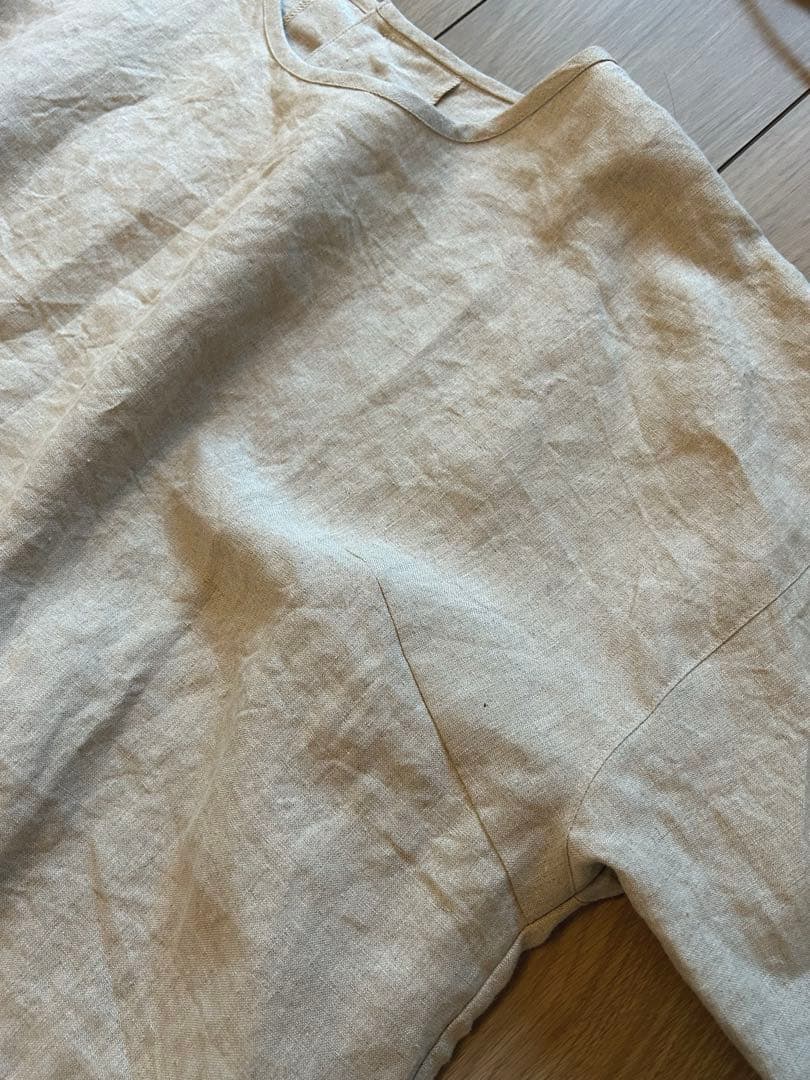 国産リネン100% おしゃれな割烹着　服作り40年の田舎町仕立屋