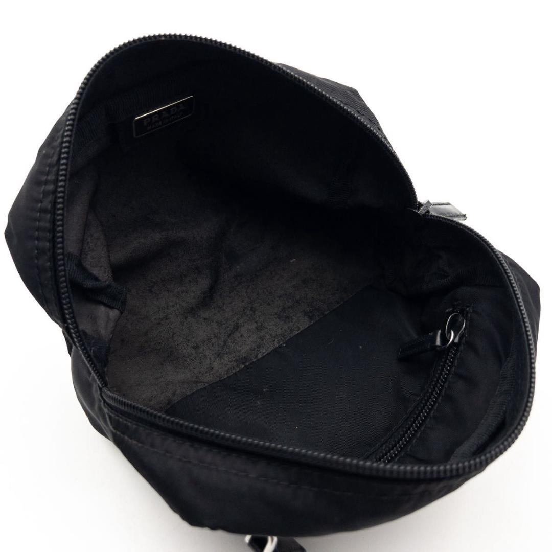 【極美品】PRADA テスートナイロン　ポーチ　トライアングルロゴ　黒