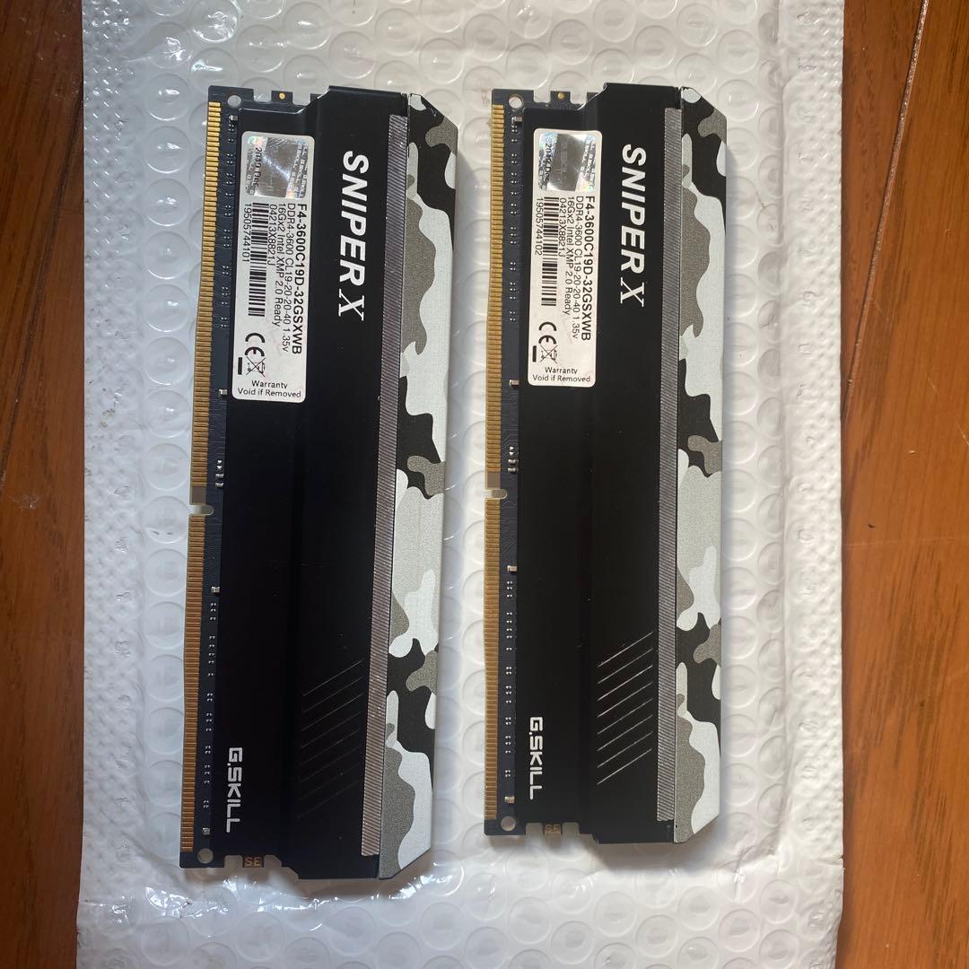 メモリDDR4 32GB 3600ghz G.SKILL 16GB 2枚