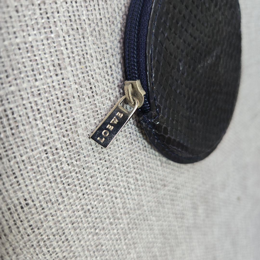 【未使用】LOEWE ケース ネイビー エキゾチックレザー