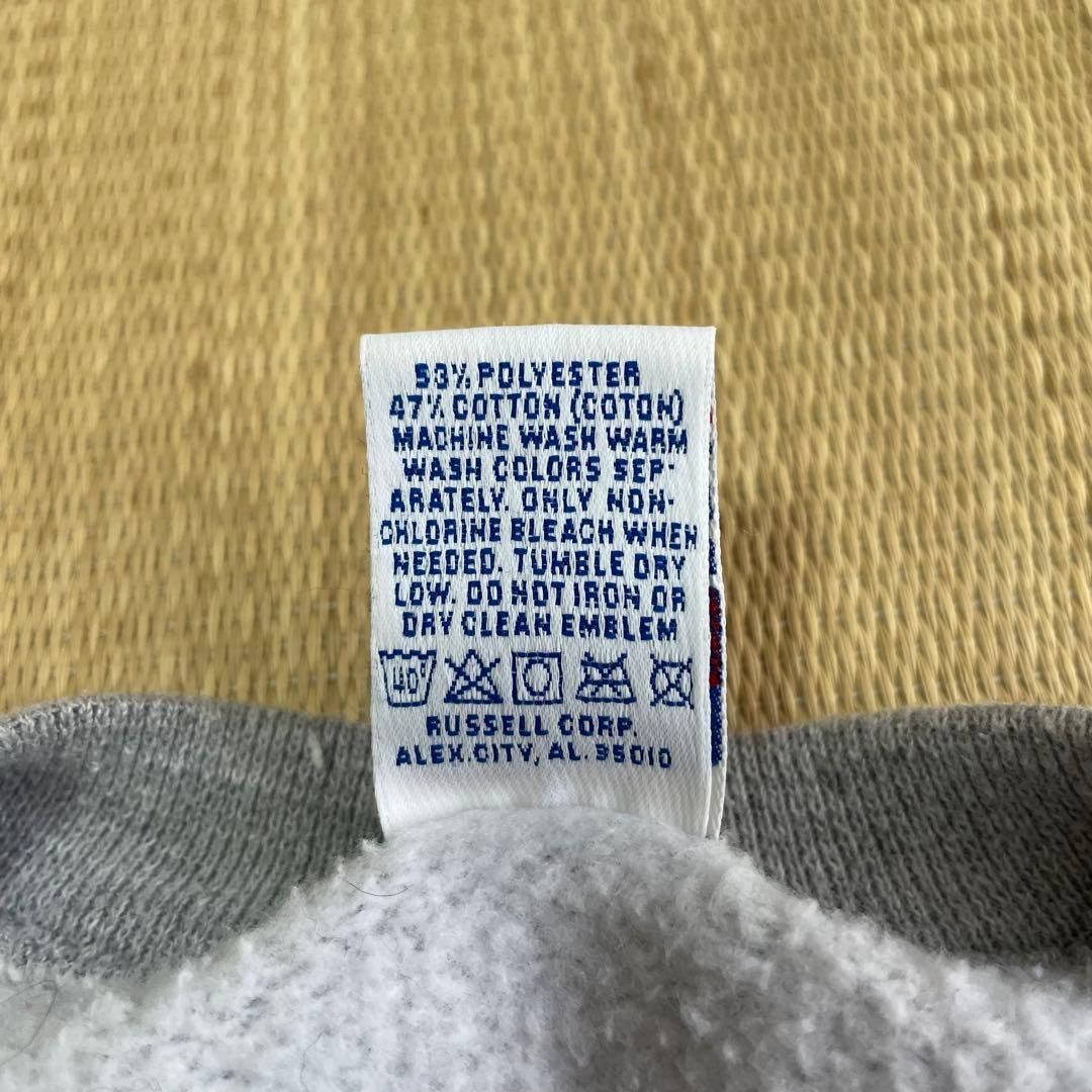 ら*様 90s USA製 ラッセルアスレチック 無地 ブランク スウェット グレ