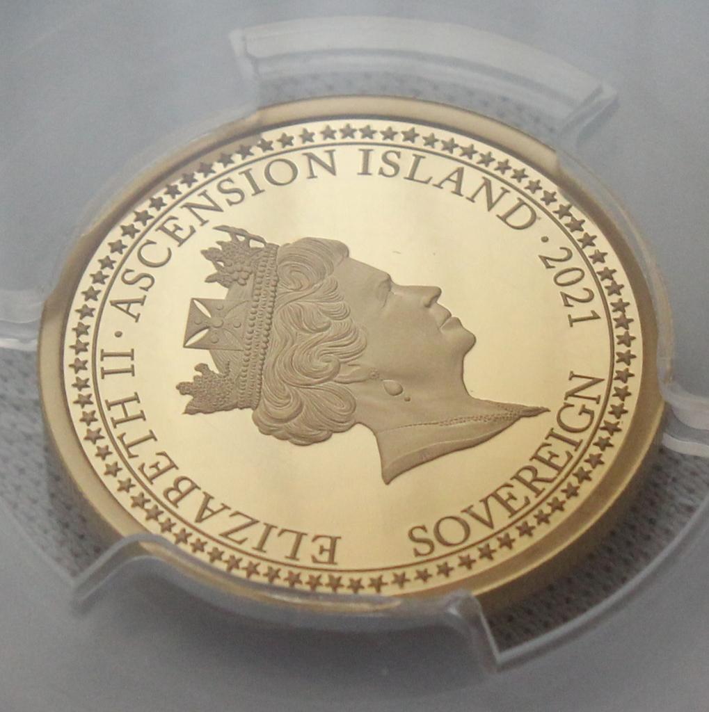 2021年アセンション島 ジョセフ ボノミ ソブリン PCGS PF70DCAM