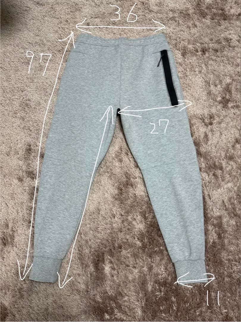 ナイキ　メンズ　Ｍ　３代目テックフリース　グレー　セットアップ　９１