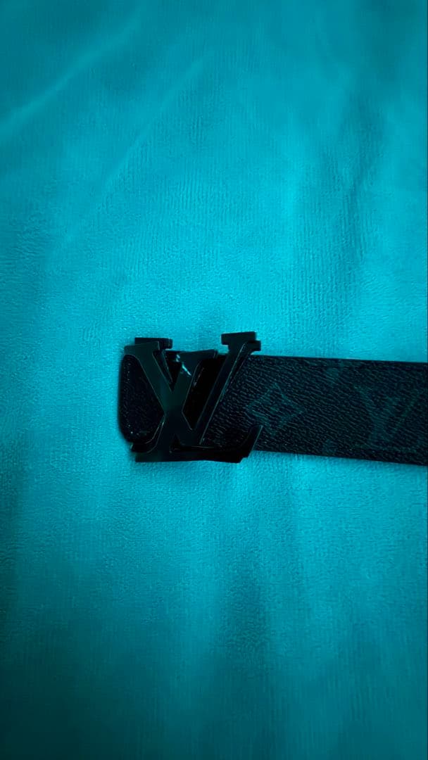 Louis Vuitton 黒 レザーベルト モノグラム