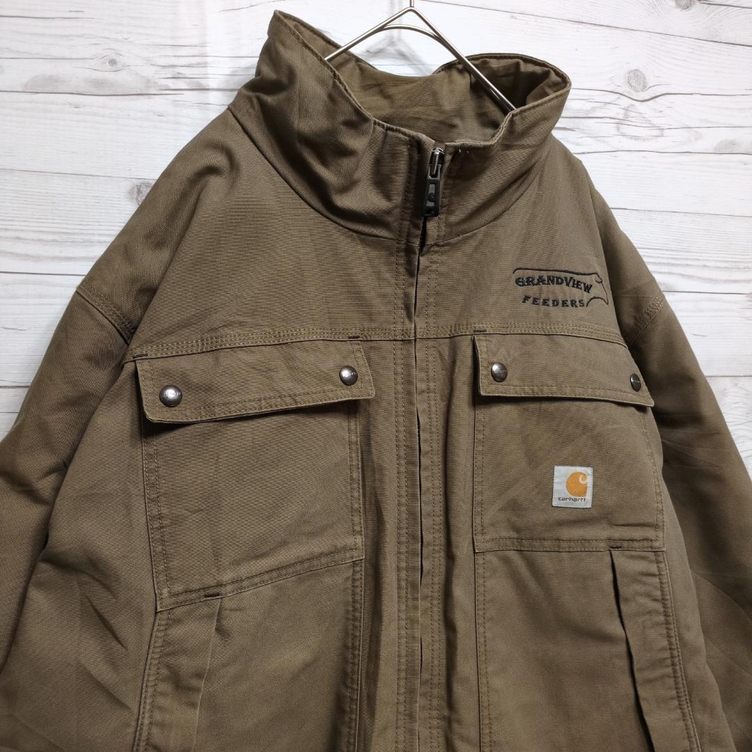 カーハート クイックダックジャケット 企業ロゴ 刺繍