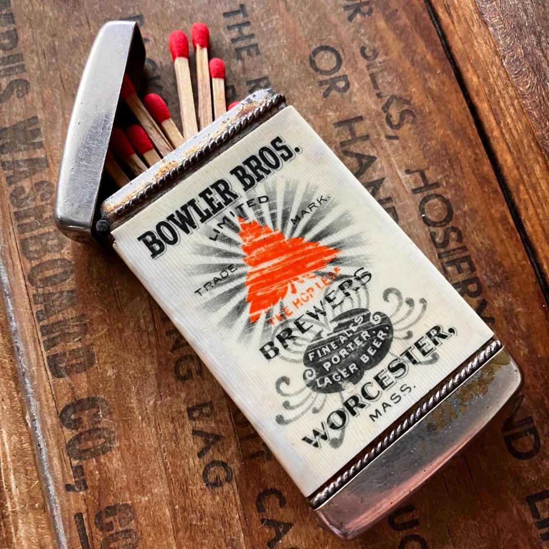 USA広告入マッチケース／1900年代初頭／Antique／無骨